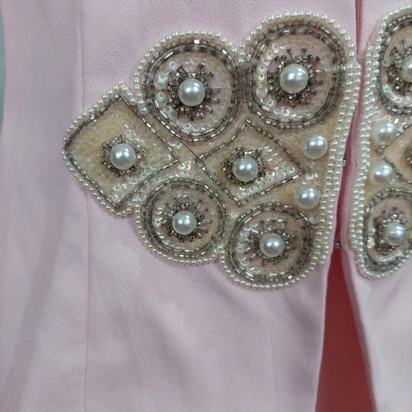 Opalis by Frank Hahn Pale Pink Skirt Set Women's Vintage Size 8 Made In USA - Picture 12 of 14